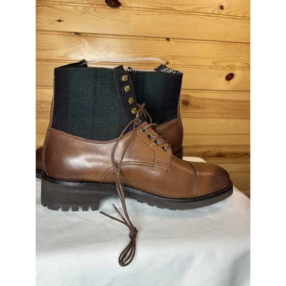 POLO RALPH LAUREN  Men\'s Bryson Leather & Tartan Plaid Wool Boot Size 7 NEW $228 main image 7